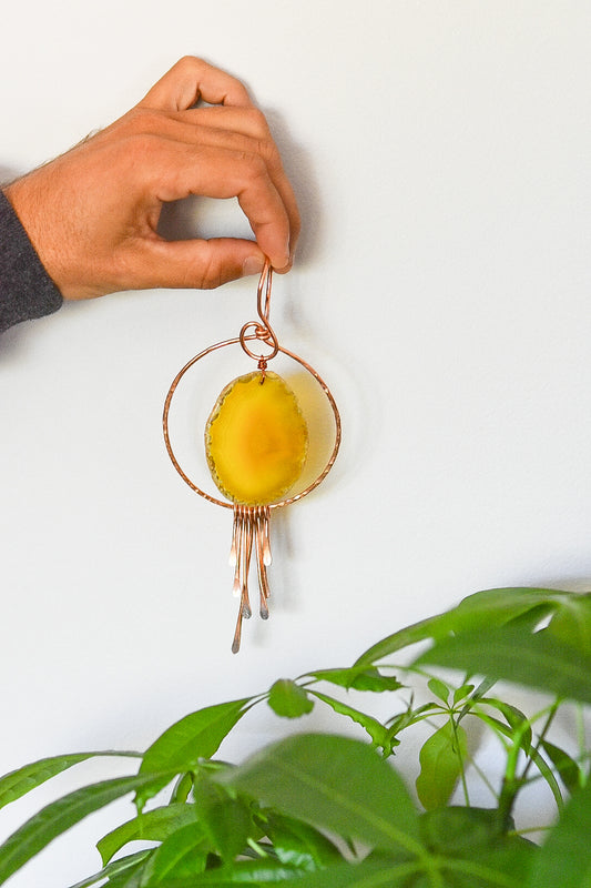 Agate Slice- Yellow