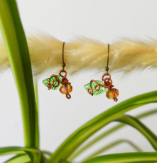 Copper Pumpkin Earrings