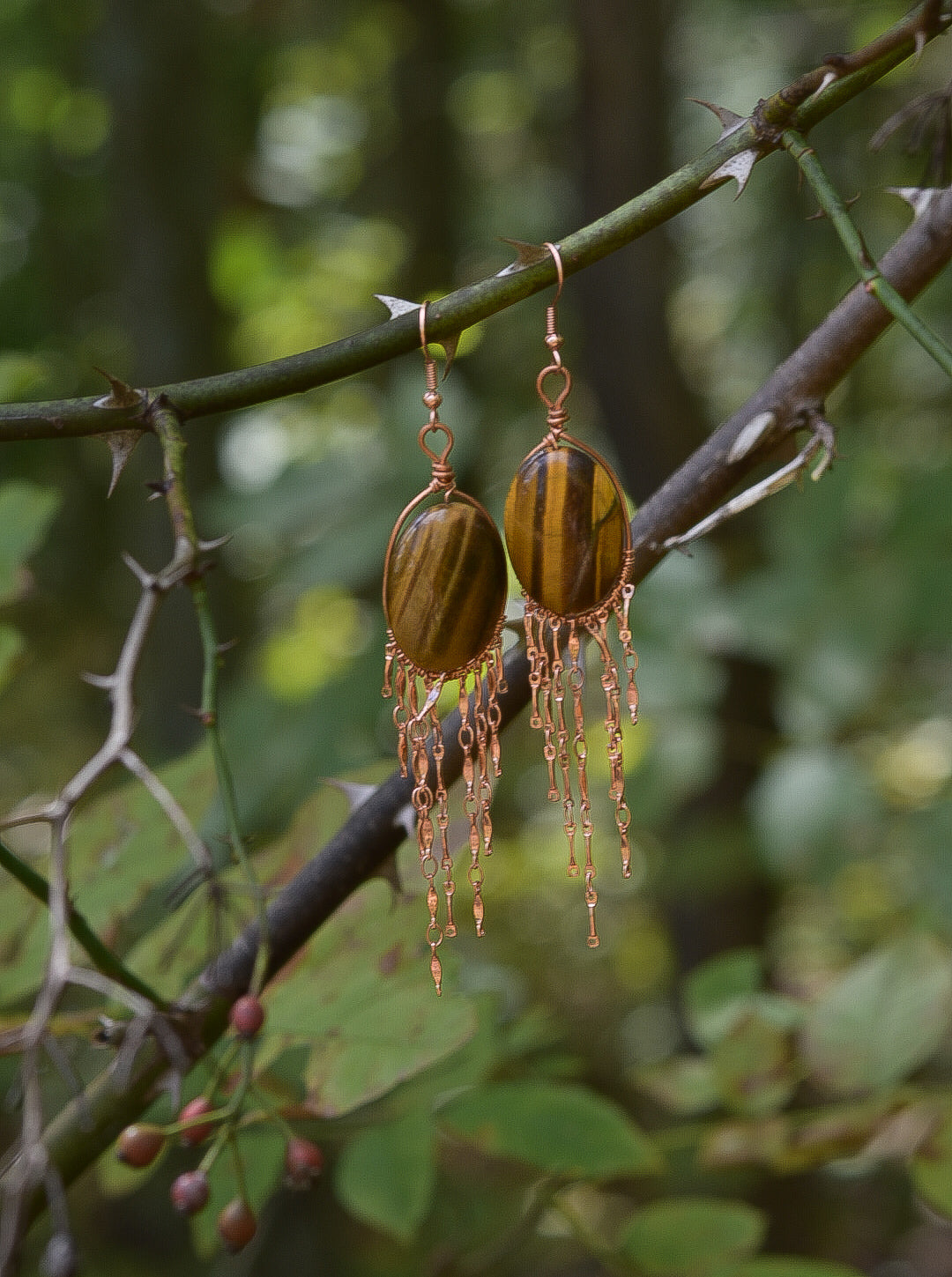 Copper TigersEye Dangles