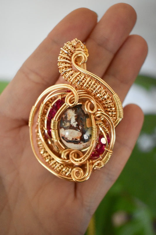Mexican Fire Opal & Garnet