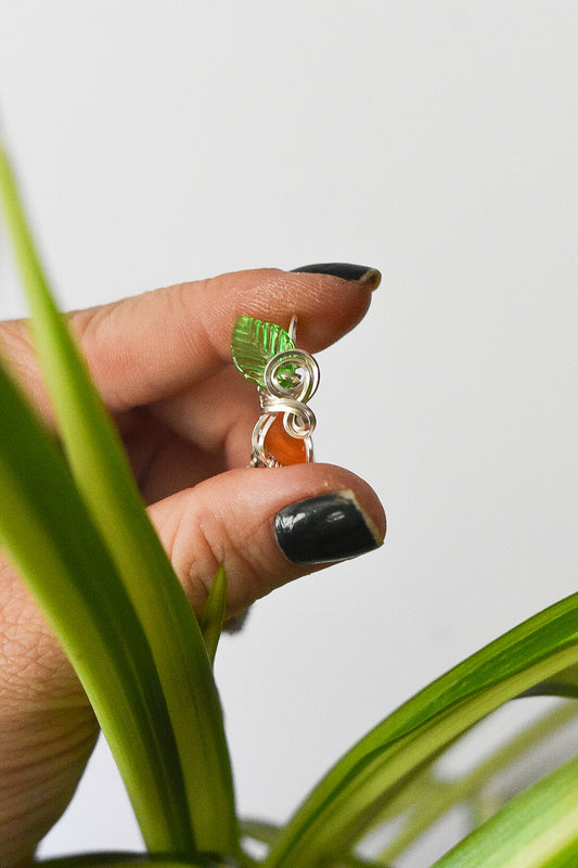 Silver Micro Agate Pumpkin