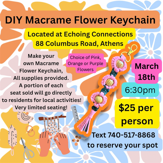 Macrame Flower Keychain