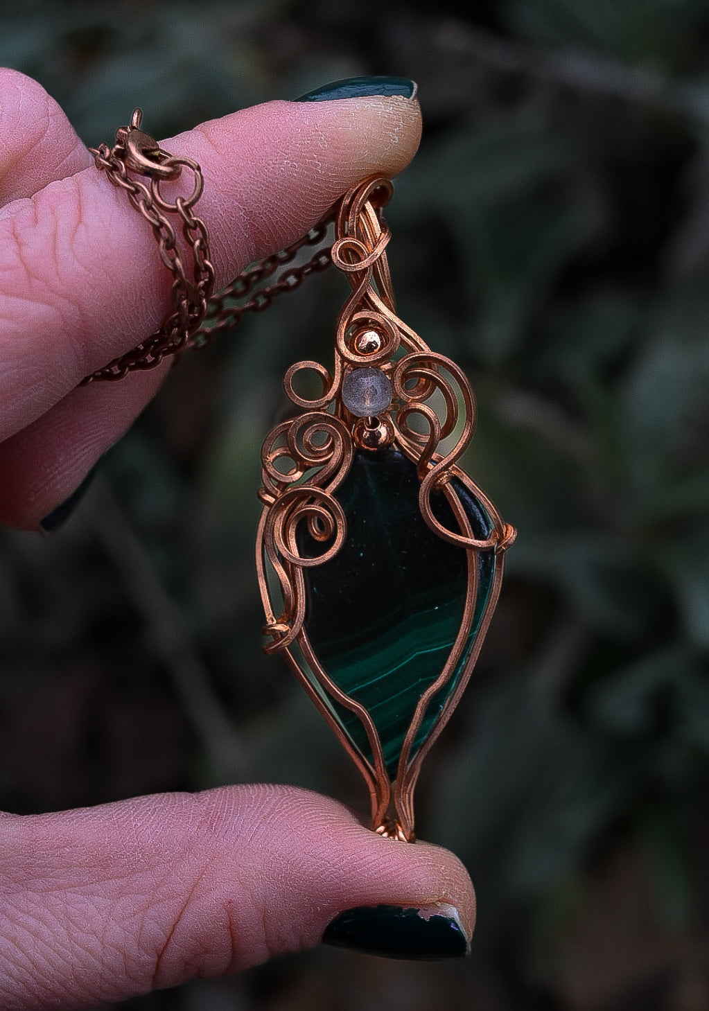 Malachite & Labradorite - Slab from the Lab
