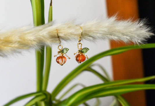 Golden Pumpkin Earrings